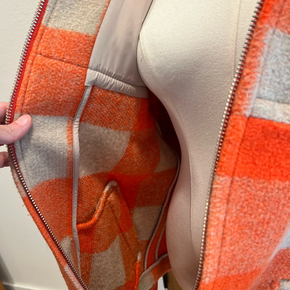 Isabel Marant | Kurt Gingham Check Hooded Jacket | Orange | Mens | Small - Picture 7 of 16